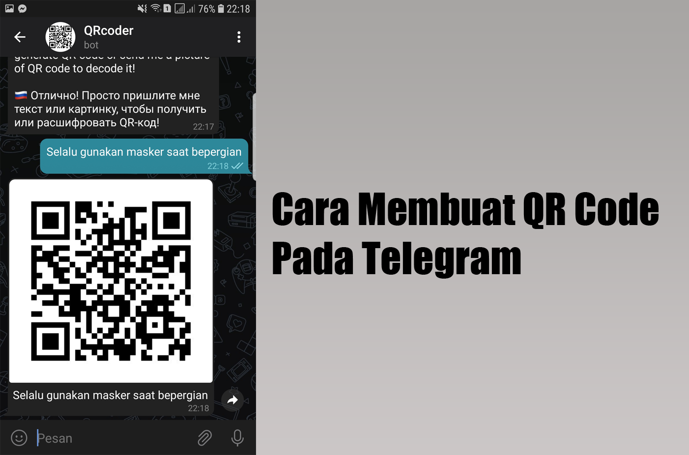 Cara Membuat QR Code Pada Telegram
