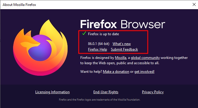 Cara Melihat Versi Mozilla Firefox di PC