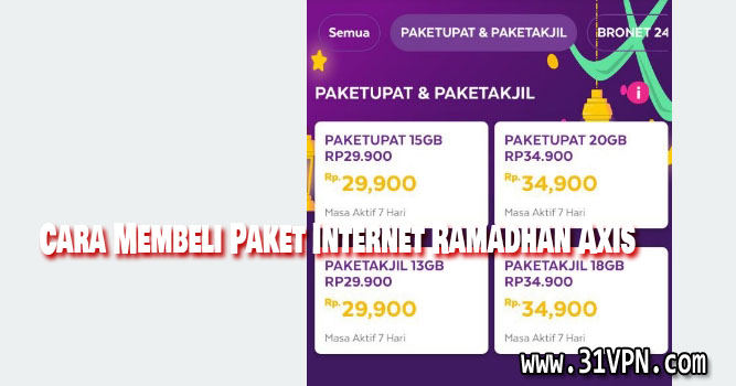 Cara Membeli Paket Internet Ramadhan Axis